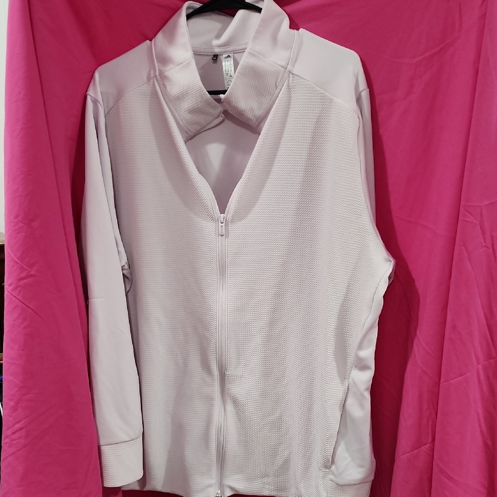 Adidaa Light Pink Zip-Up Jacket